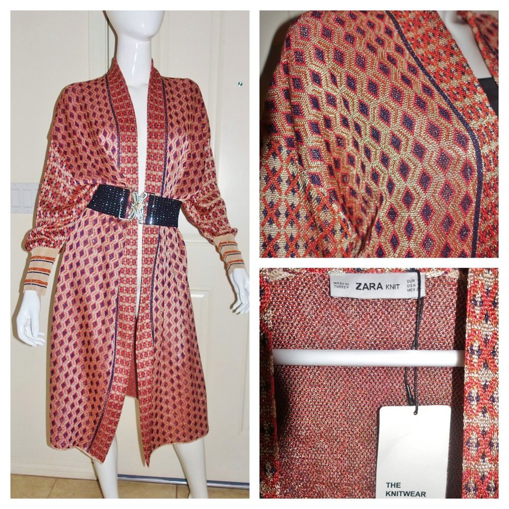 **NEW** ZARA Long Knit Cardigan Duster Coat